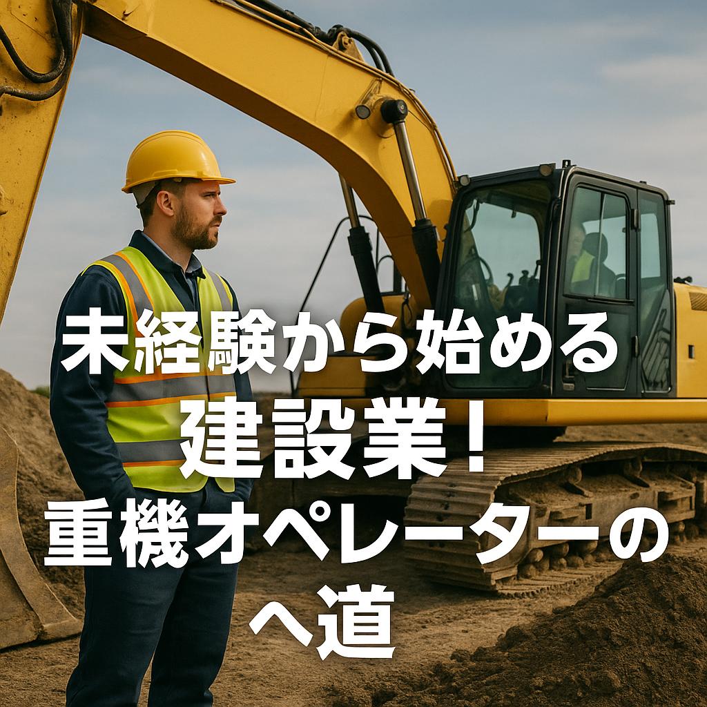未経験から始める建設業！重機オペレーターへの道