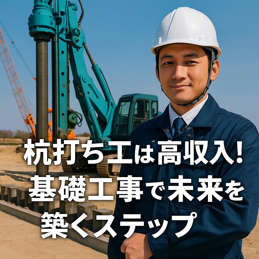 杭打ち工は高収入！基礎工事で未来を築くステップ