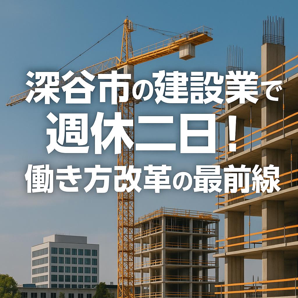 深谷市の建設業で週休二日!働き方改革の最前線