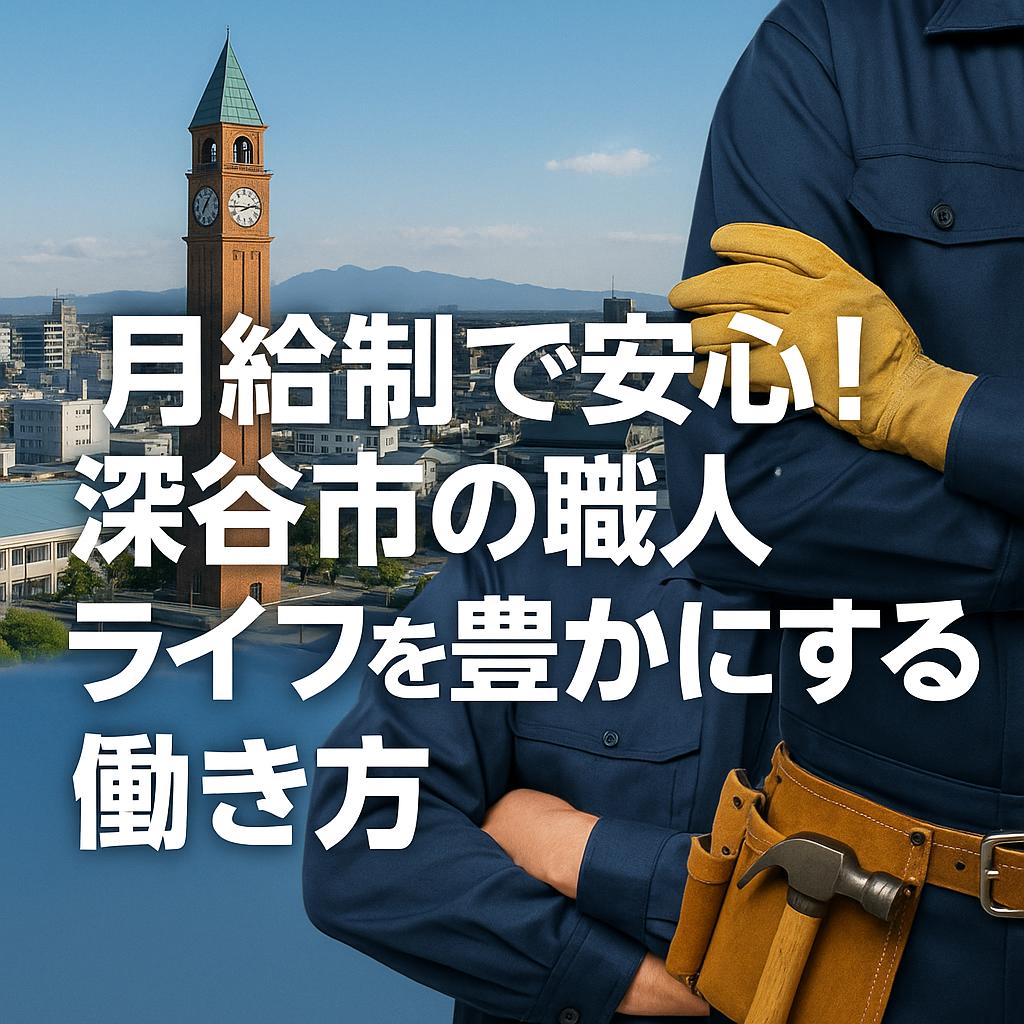 月給制で安心!深谷市の職人ライフを豊かにする働き方