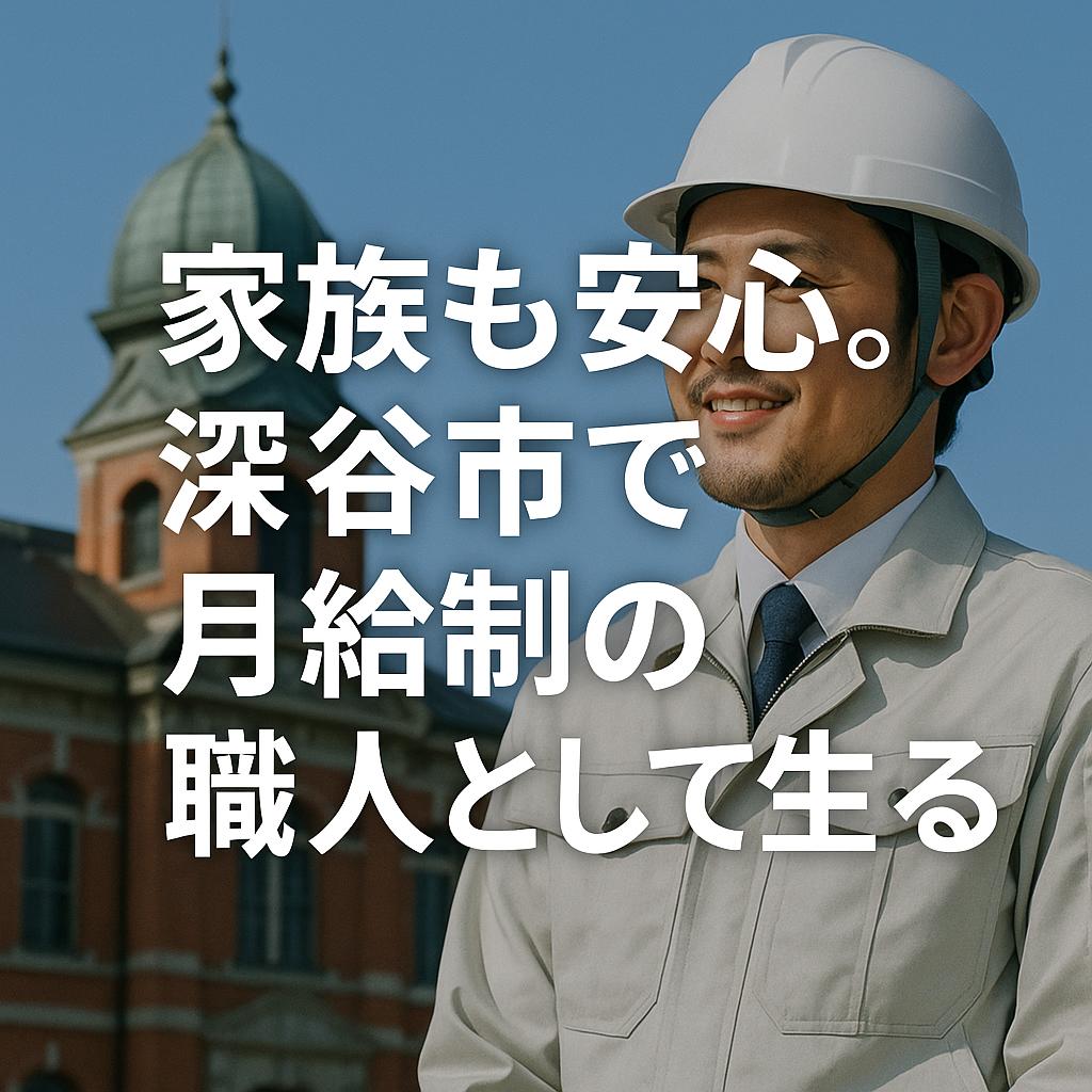 家族も安心。深谷市で月給制の職人として生きる