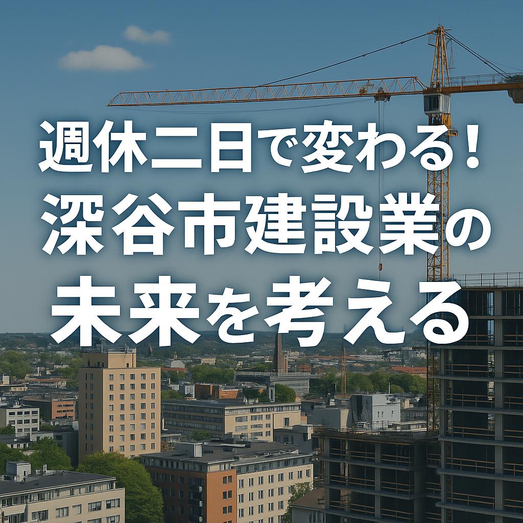 週休二日で変わる!深谷市建設業の未来を考える