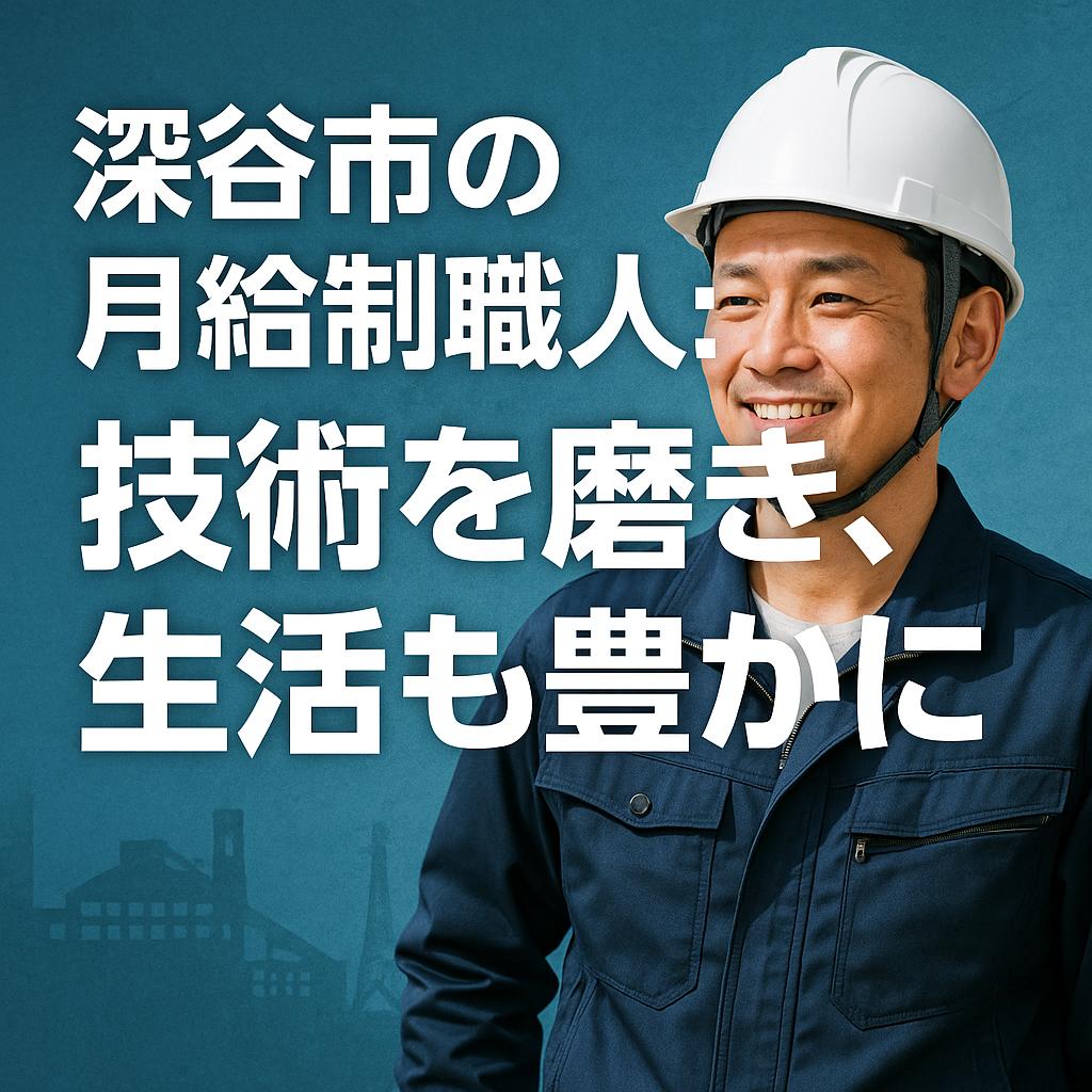 深谷市の月給制職人：技術を磨き、生活も豊かに