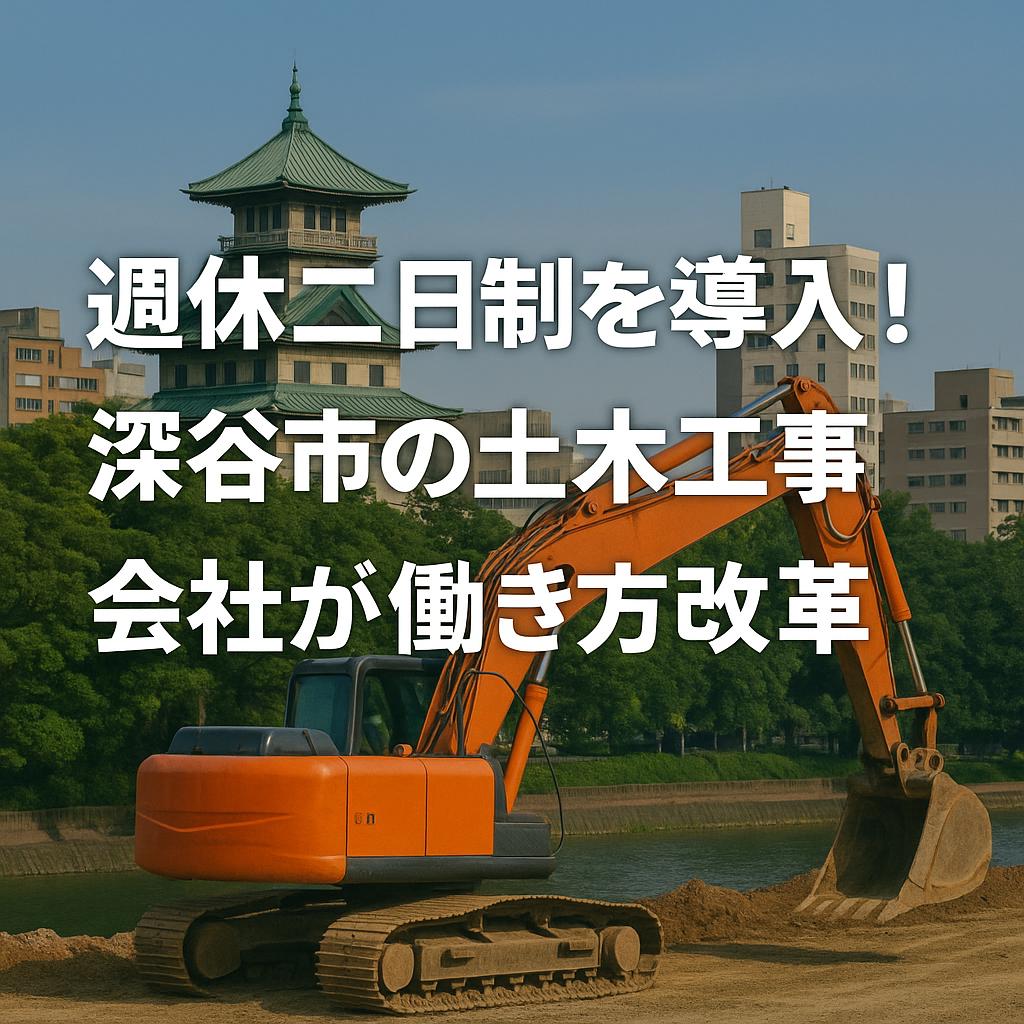 週休二日制を導入！深谷市の土木工事会社が働き方改革
