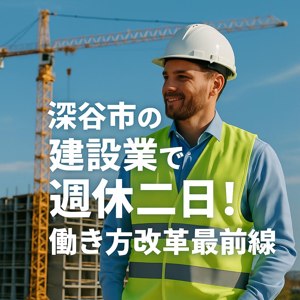 深谷市の建設業で週休二日!働き方改革最前線