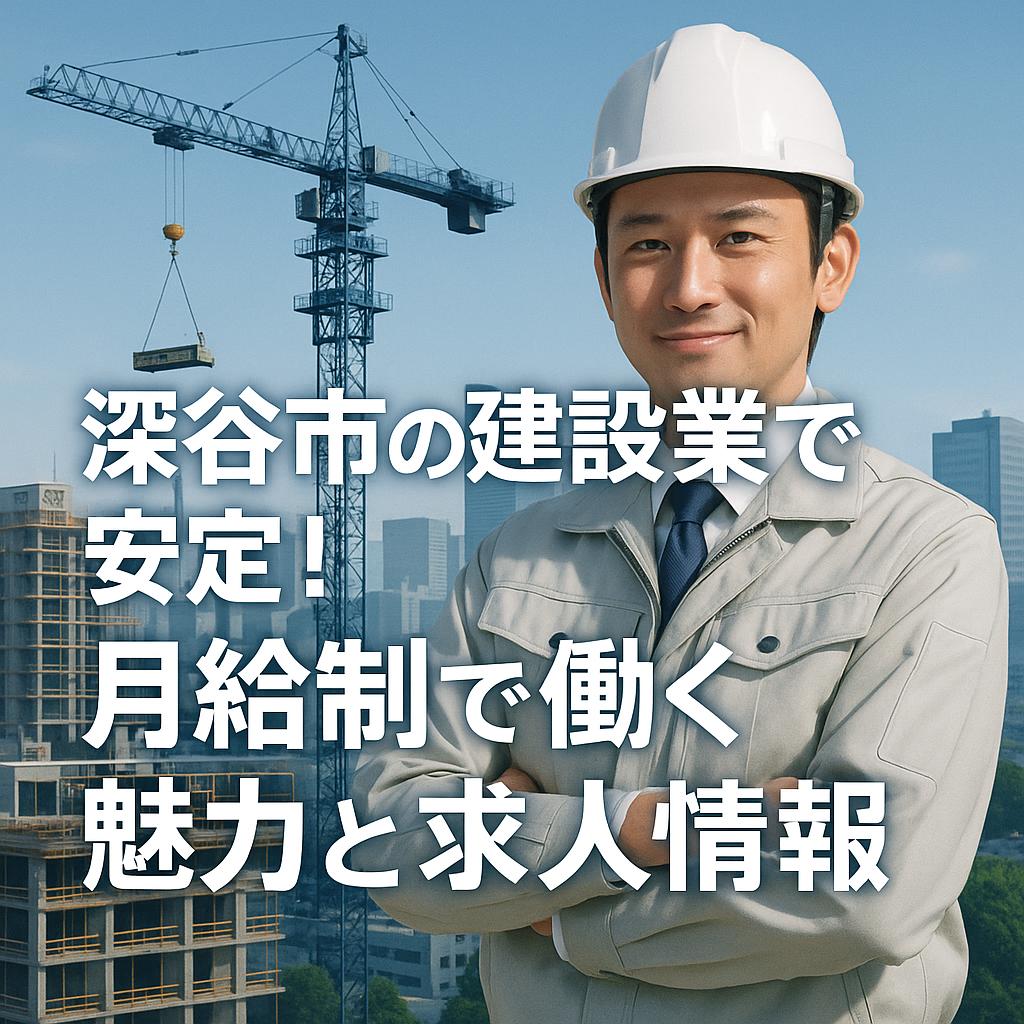 深谷市の建設業で安定！月給制で働く魅力と求人情報