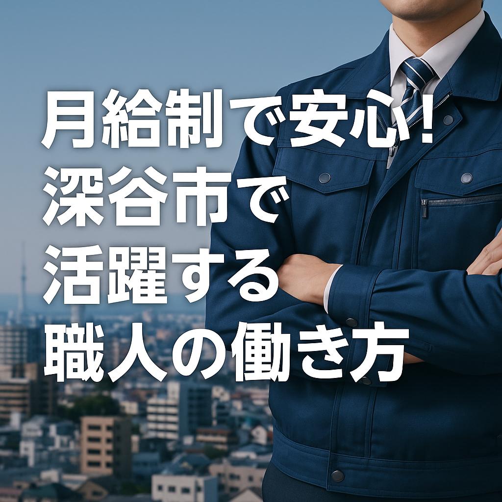 月給制で安心!深谷市で活躍する職人の働き方