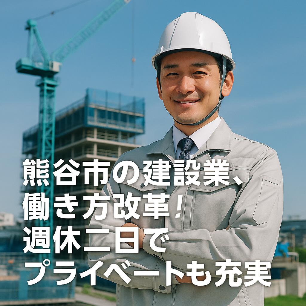 熊谷市の建設業、働き方改革!週休二日でプライベートも充実