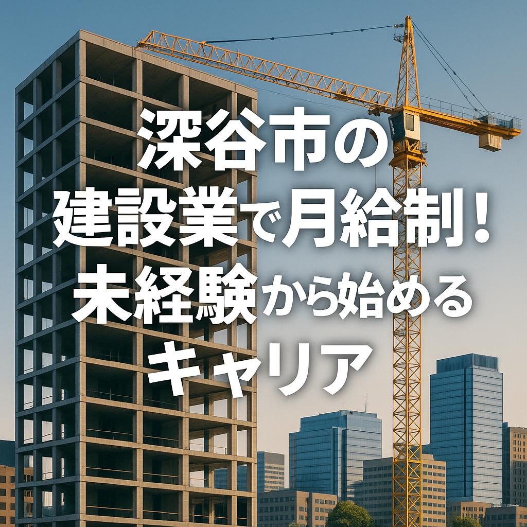 深谷市の建設業で月給制！未経験から始めるキャリア