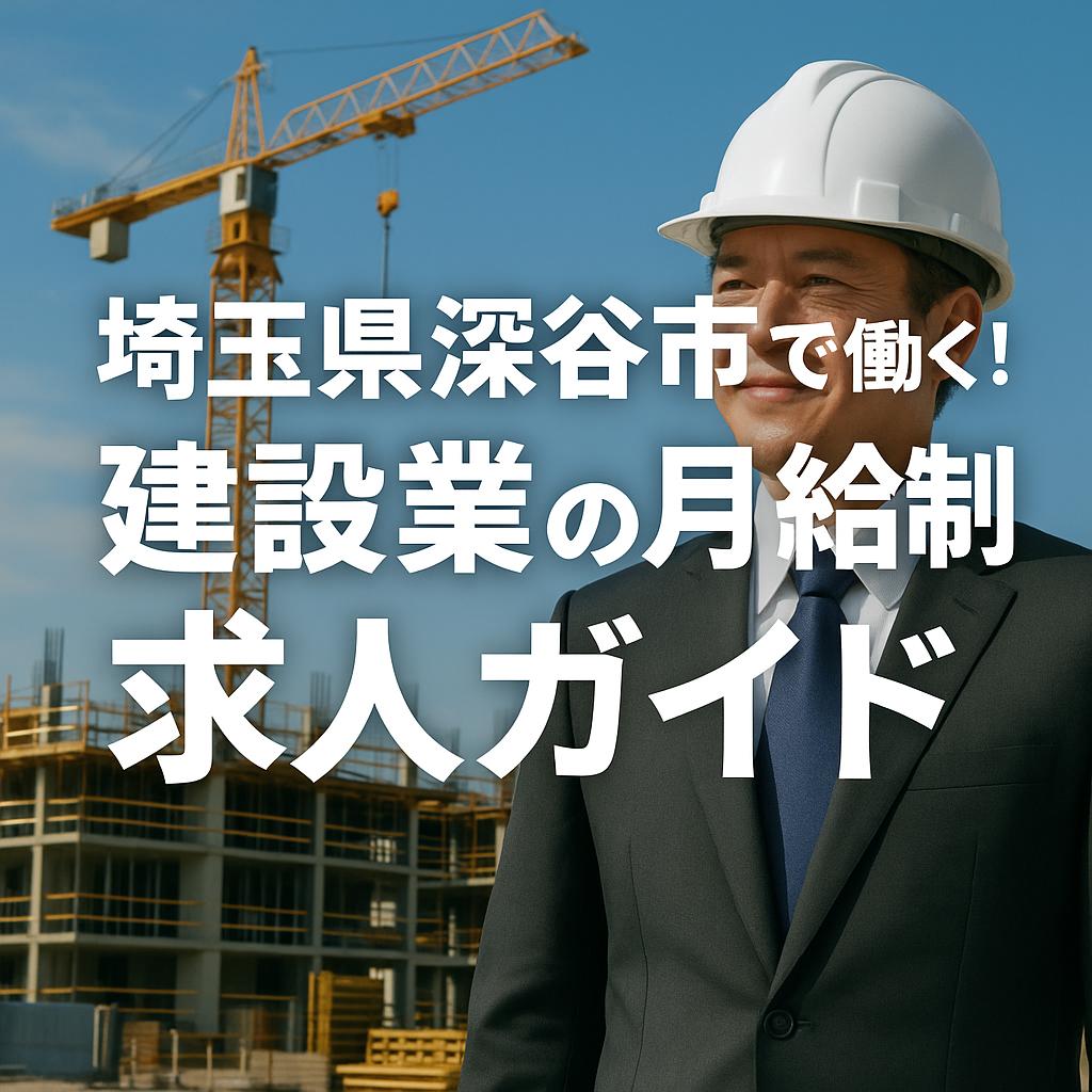 埼玉県深谷市で働く!建設業の月給制求人ガイド